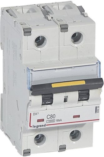 Выключатель автоматический Legrand DX3-E 10000 2п 80А C 16кА картинка